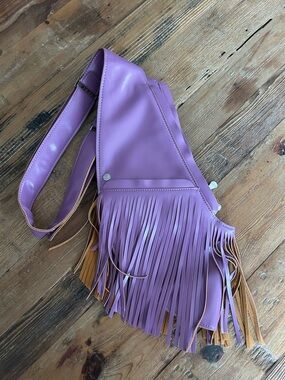 SASH Lavender Fringe Crossbody Bag - Women